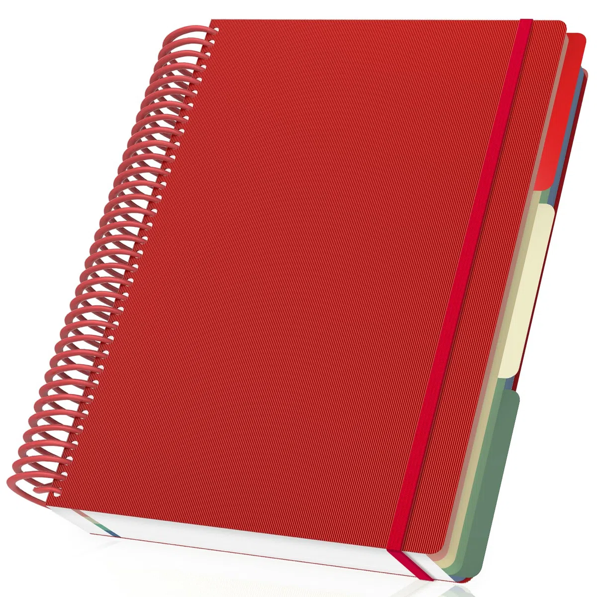 Quaderno a Spirale A4 - Quaderni a Quadretti 5mm - Notebook Blocco Note A4 - Taccuino A4 Quadretti - Blocchi Appunti per Viaggiatori - Rossa Block Notes Copertina Morbida e Spirale
