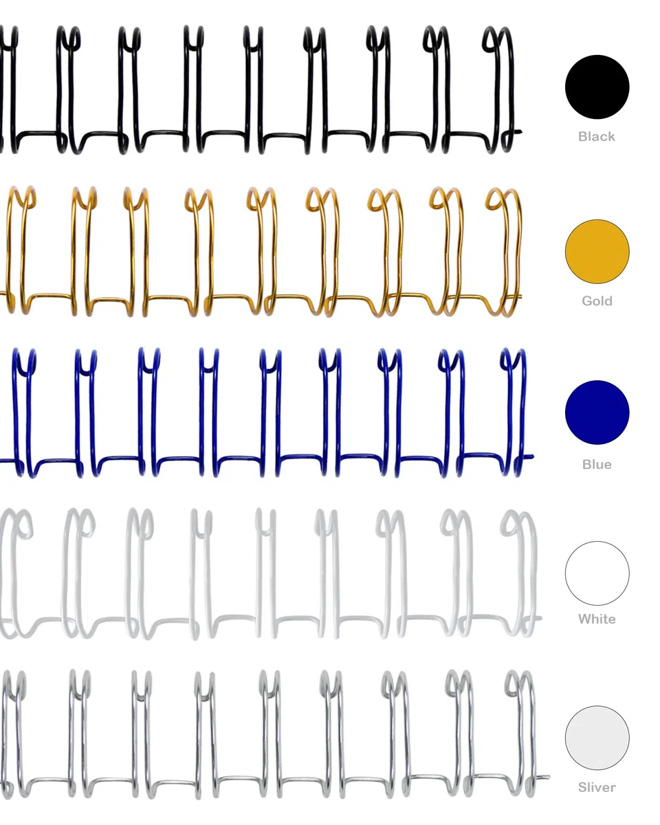 RAYSON Spirali Metalliche per Rilegatura, 15,9 mm, Rilegatura 130 Fogli, 34 Anelli, Formato A4, Multicolore, Confezione da 50