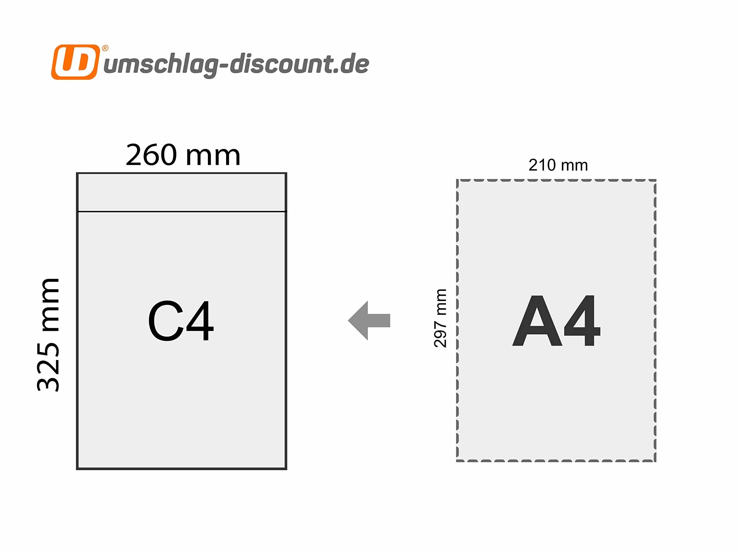 buste trasparenti plastificate da spedizione per bolle consegna, fatture, bollettini di ritorno & Co - 100 buste da spedizione autoadesive con le dimensioni 325 x 260 mm (DIN C4)