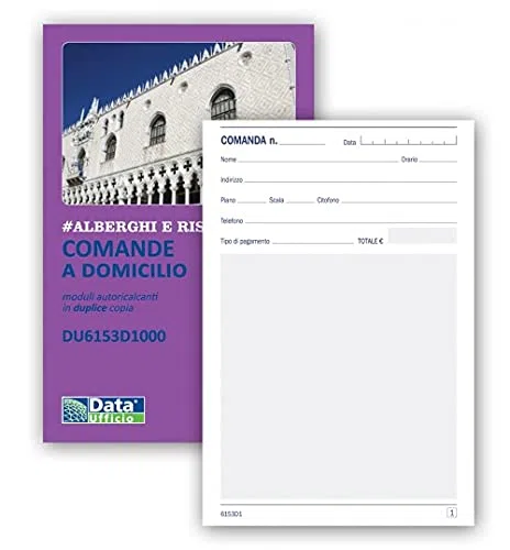DU Blocco comande 25x2 a domicilio 6153D1000 - Confezione da 20 Blocchetti