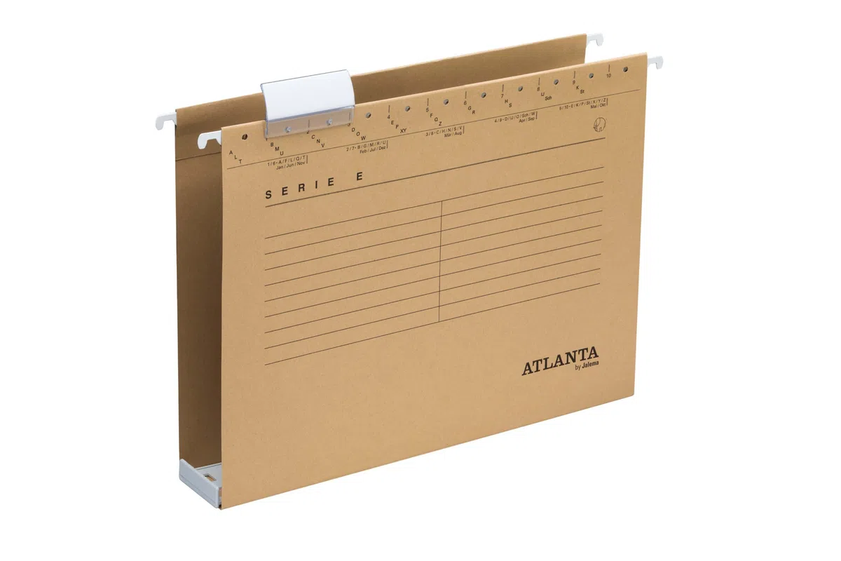 Atlanta Serie E 2655214570 Cartelle sospese A4, 50 mm, Marrone naturale, confezione da 25 pezzi