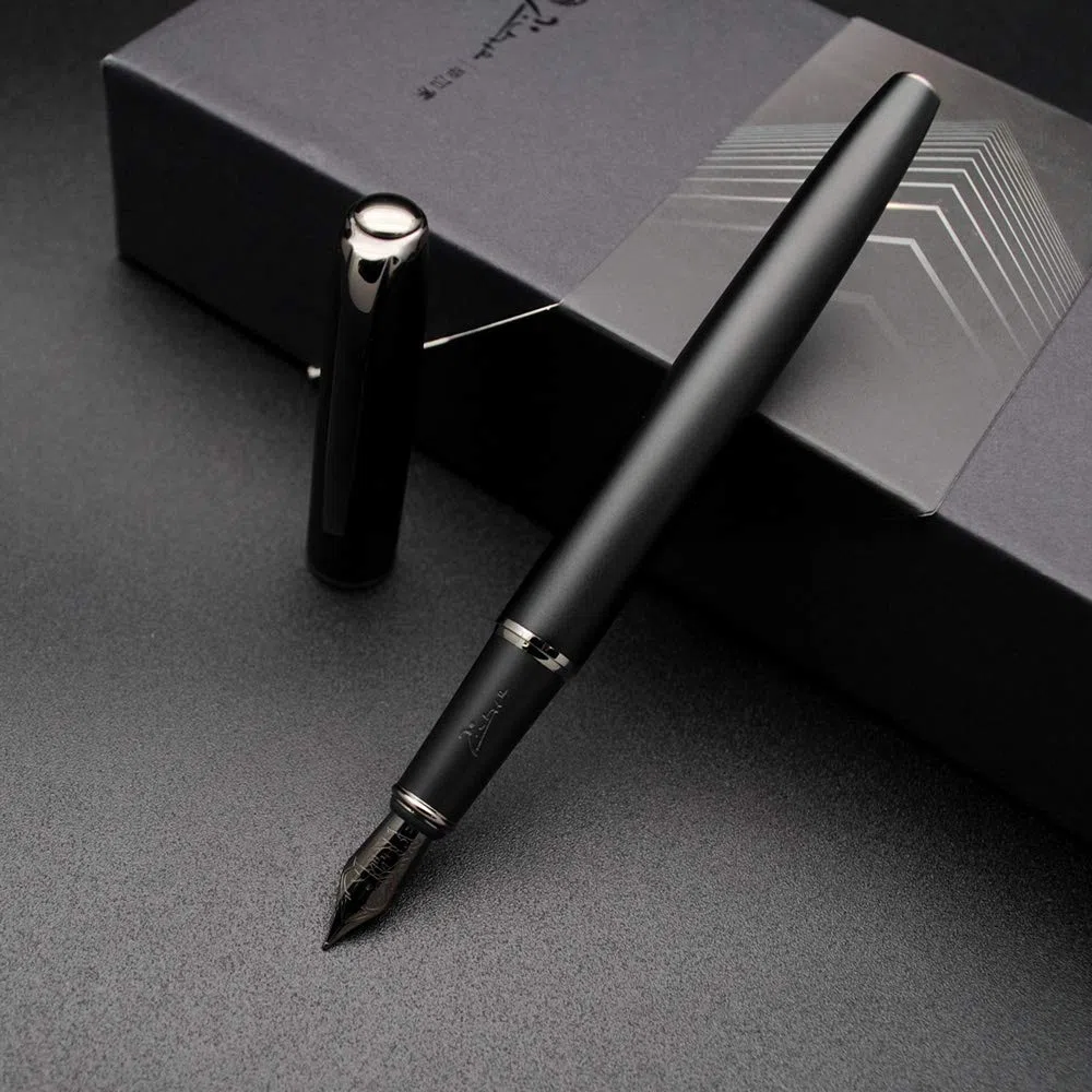 Picasso 916 “Malage” - Penna stilografica in confezione originale (grigio tramonto, pennino medio da 0,7 mm)