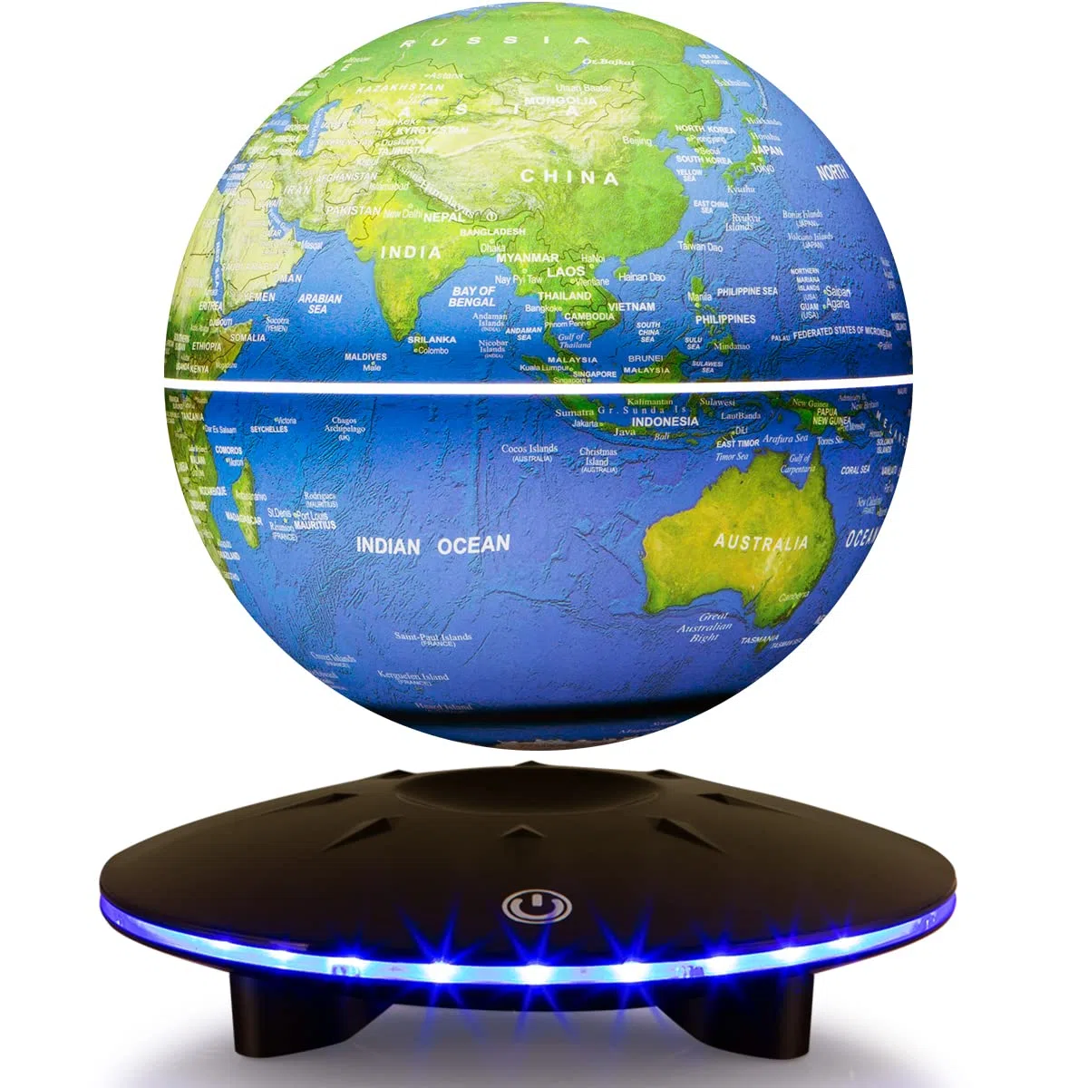Globo a levitazione, globo a levitazione magnetica, mappamondo galleggiante a rotazione automatica con luce a LED per l'arredamento dell'ufficio in camera, luci notturne