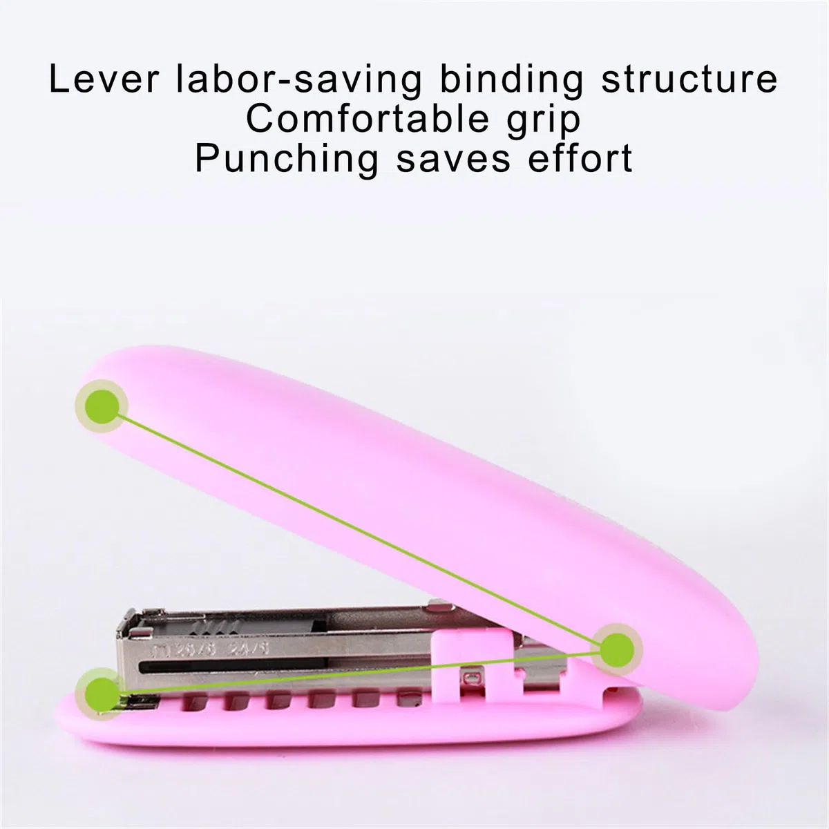 6 Portatile Piccolo Piccolo Cerognativo Decorativo Ufficio Decorativo Ufficio Stapler Facile Da Caricare Stacciante Plastica Da Scrivania