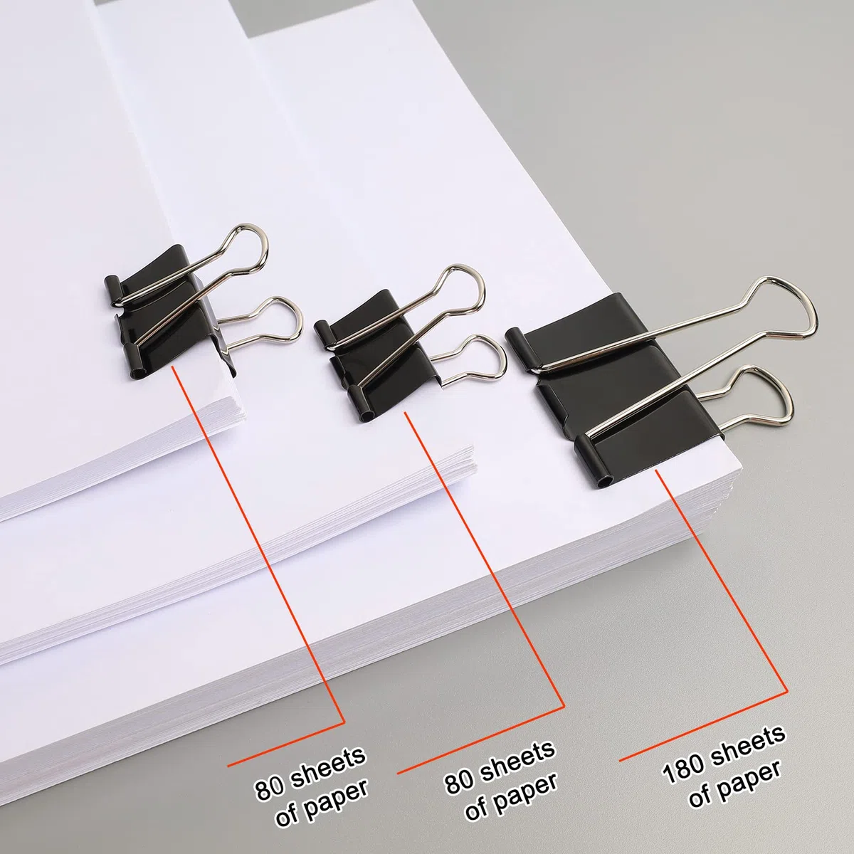 24 Pezzi Fermacarte, Clip Fermacarte Metallo da 51 mm, Pinzette Cancelleria per Raccoglitori Extra Large per Ufficio, Casa, Scuola, 12 per Scatola, 2 Scatole