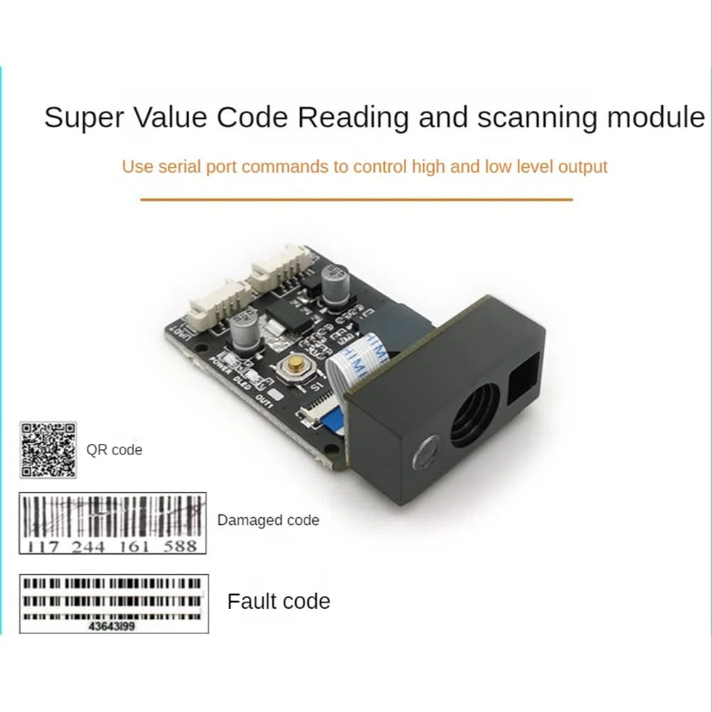 GM865 1D 2D Scanner di codici a barre USB TTL Lettore di codici a barre QR Code Modulo CMOS con cavo per supermercato bus, lenti distanti