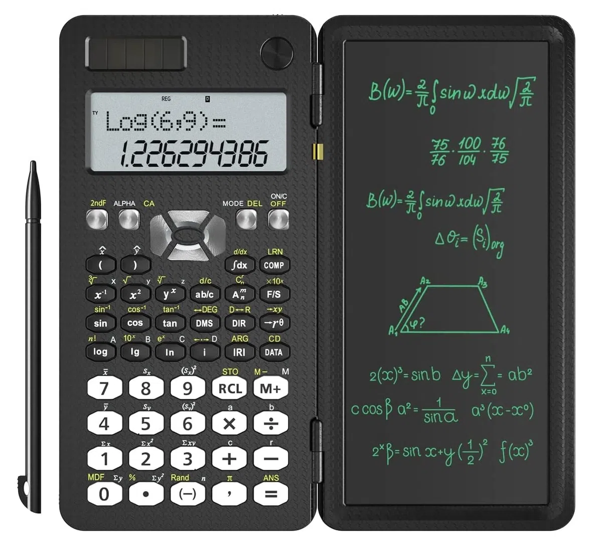 NEWYES Calcolatrice Scientifica 349 Funzioni,Aggiornata 991MS Calcolatrici con Lavagnetta da Scrittura, con Batteria Solare, Professionale, Portatile, Pieghevole, per Studenti, Insegnanti