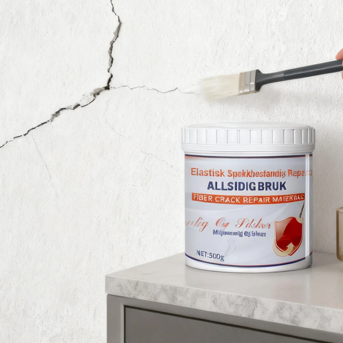 Stucco per Pareti | Pasta Riempitivo Impermeabile - 500 G Sigillante Per Crepe Ad Alta Elasticità,Per Legno resina Soffitto Bagno Soggiorno Casa Patio Interno Esterno