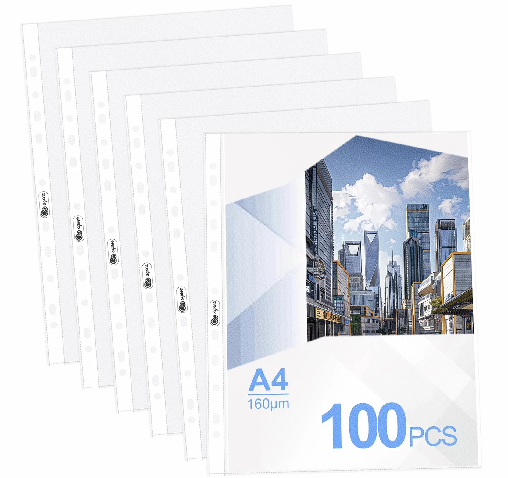 Agoer 100 Buste Trasparenti A4, Formato A4, Trasparenti, Grana 160 My, Per Conservare Carta, Foto, Documenti