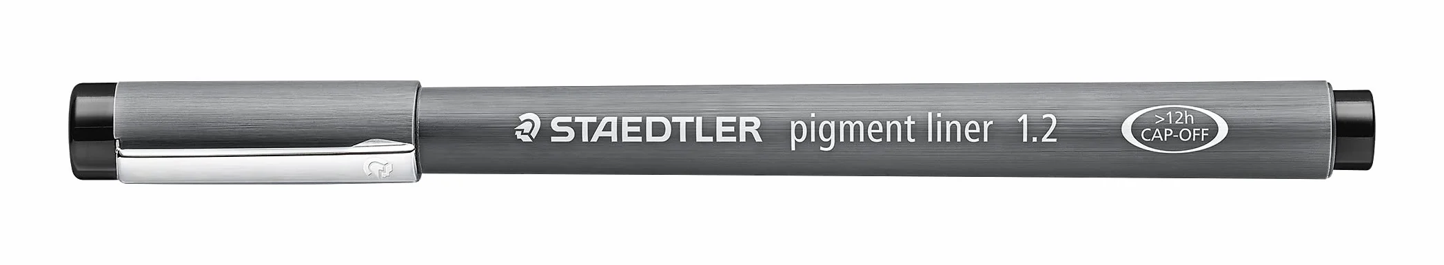 STAEDTLER penne Pigment Liner, inchiostro nero, punta in metallo, larghezza tratto 1.2 mm, ideali per disegno tecnico, confezione da 10, 308 12-9