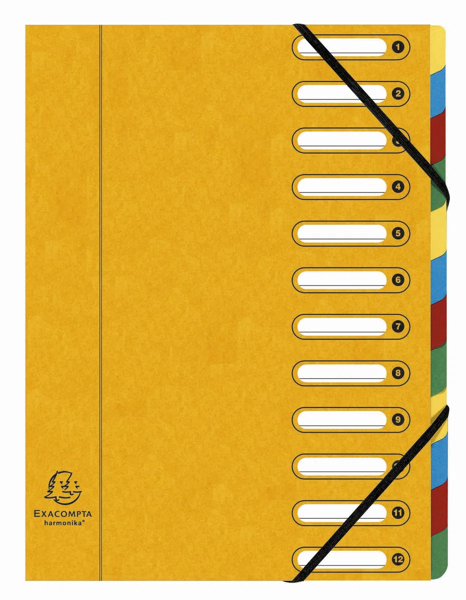 Exacompta 5312E Classificatori a Soffietto, Interno, 24x32 cm, Multicolore