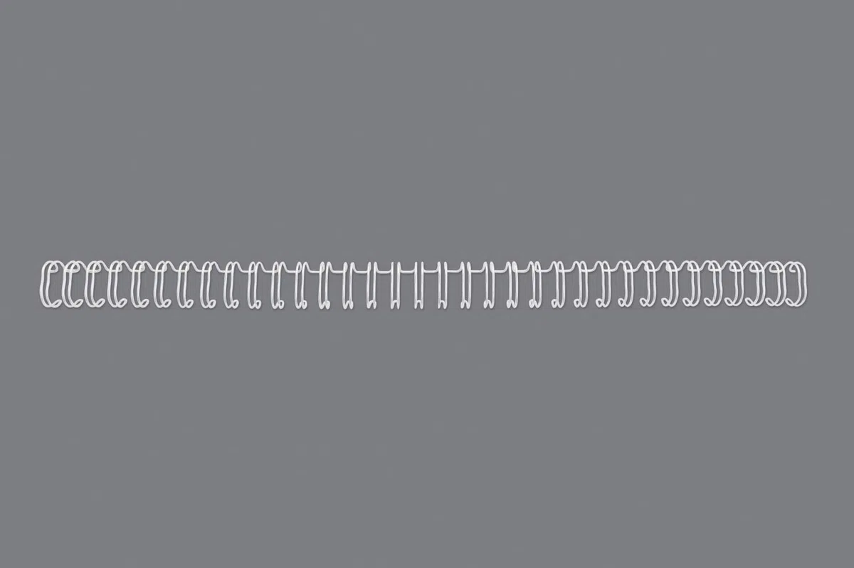 GBC Spirali Metalliche WireBind, 5 mm, 35 Fogli di Capacità, A4, Bianco, Confezione da 100, 47901E
