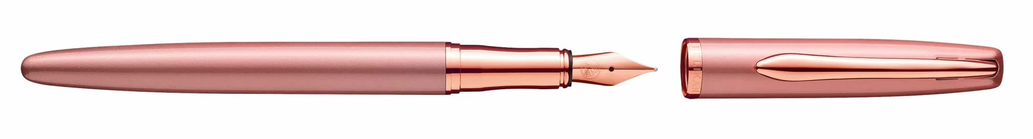 Pelikan Jazz Noble Elegance K/P36 Penna a sfera e penna stilografica con incisione regalo, penne uniche con nome, regali personalizzati (rosa rosa)