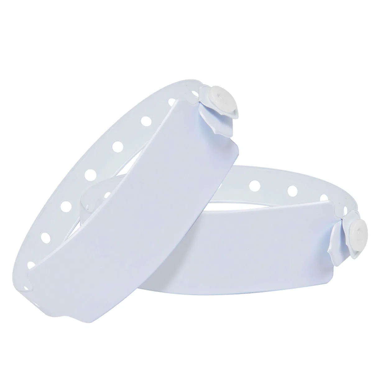 Braccialetti in plastica bianca per ospedale, confezione da 100, braccialetti in vinile identificativi per pazienti, in plastica medica impermeabile
