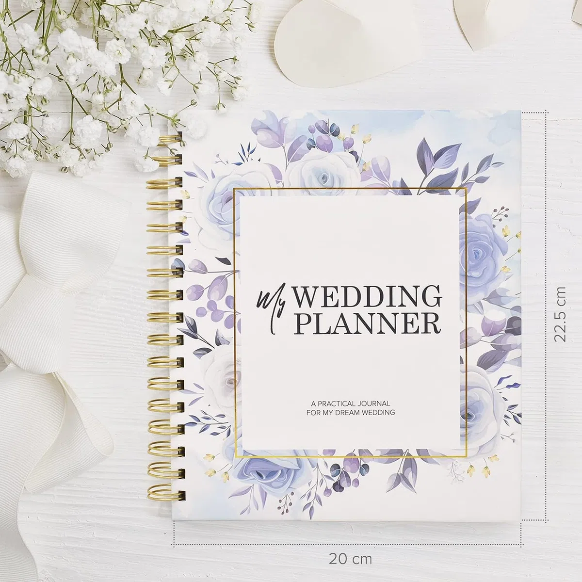 Joeji's Kitchen Quaderno per pianificazione Nuziale - Quaderno e planner per Matrimoni - design floreale - Regalo di Fidanzamento perfetto - Regalo per Matrimonio - Inglese