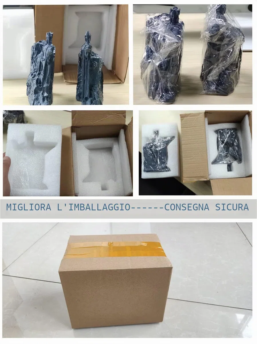 Fermalibri in resina per libro Hobbit, con chiusura a libro e divisori, colore blu, grande