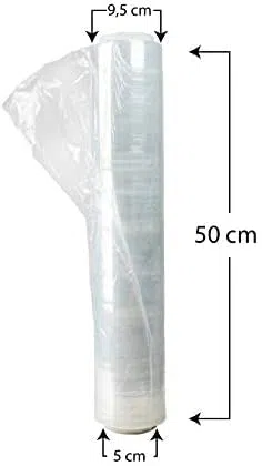 Pellicola 6 rotoli Pellicola Film estensibile manuale trasparente spessore 23 my, 2,2 Kg, altezza 500 mm
