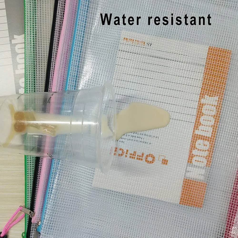 Cartelline portadocumenti in plastica, 30 pezzi, formato A4, con chiusura a cerniera, in plastica