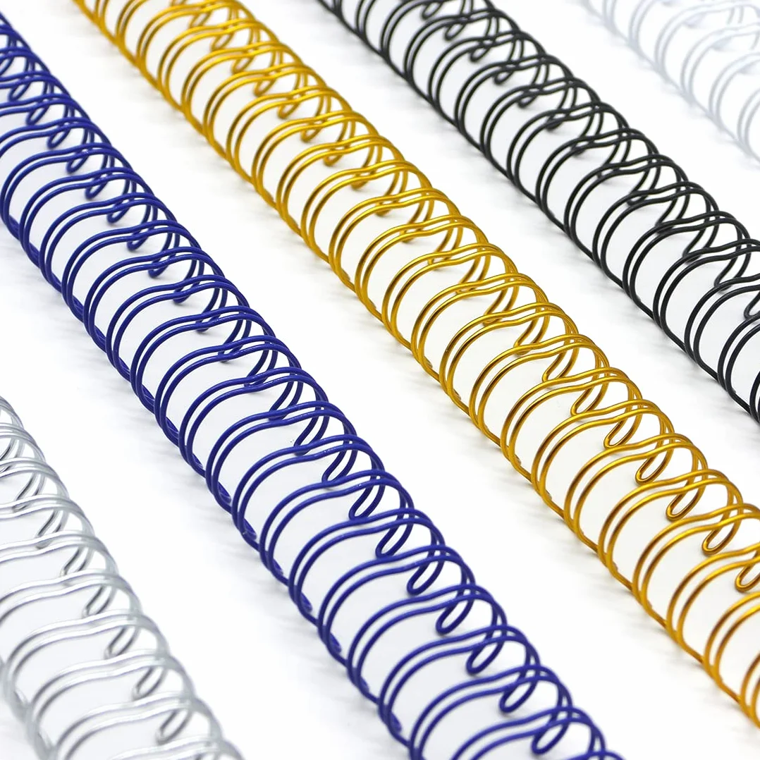 RAYSON Spirali Metalliche per Rilegatura, 15,9 mm, Rilegatura 130 Fogli, 34 Anelli, Formato A4, Multicolore, Confezione da 50