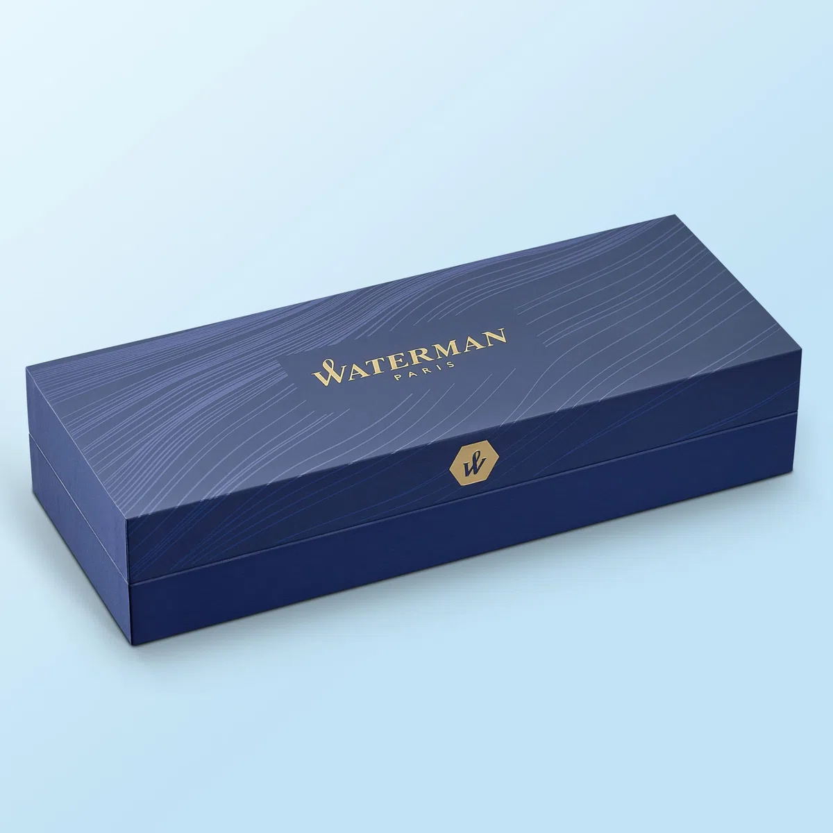 Waterman Hémisphère penna stilografica | in acciaio inossidabile con finiture cromate | pennino sottile con cartuccia di inchiostro blu | confezione regalo