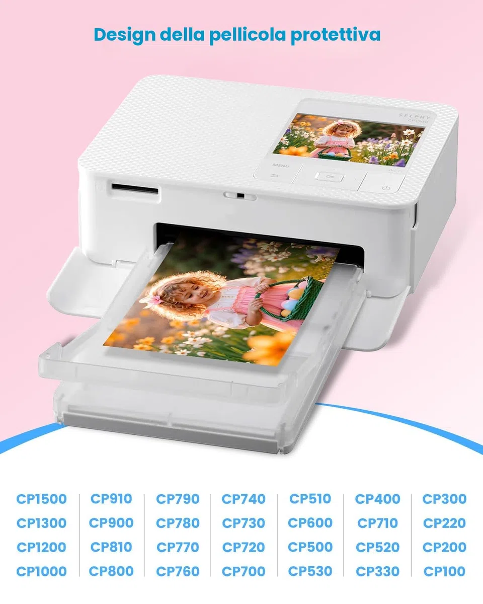Ricambio Canon Selphy CP1500 con inchiostro e carta fotografica 6x4 pollici per Canon Selphy CP1300 CP1200 CP1000 CP910 CP810,3115B001(AA) Cartucce a 3 colori/108 fogli/100 x 148 mm Carta
