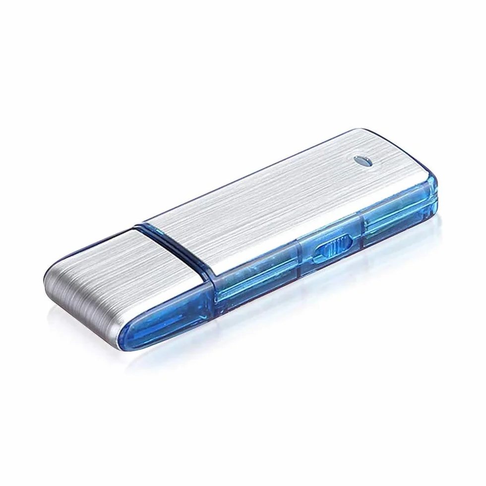 Lychee Mini Registratore Vocale Digitale 8GB - fino a 90 ore - Attivazione Vocale - Ricaricabile USB - Custodia in Mmetallo - Ideale per Lezioni, Riunioni, Interviste (Blu)