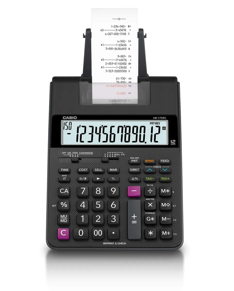 Casio HR-170RC Mini calcolatrice da stampa desktop, piccola