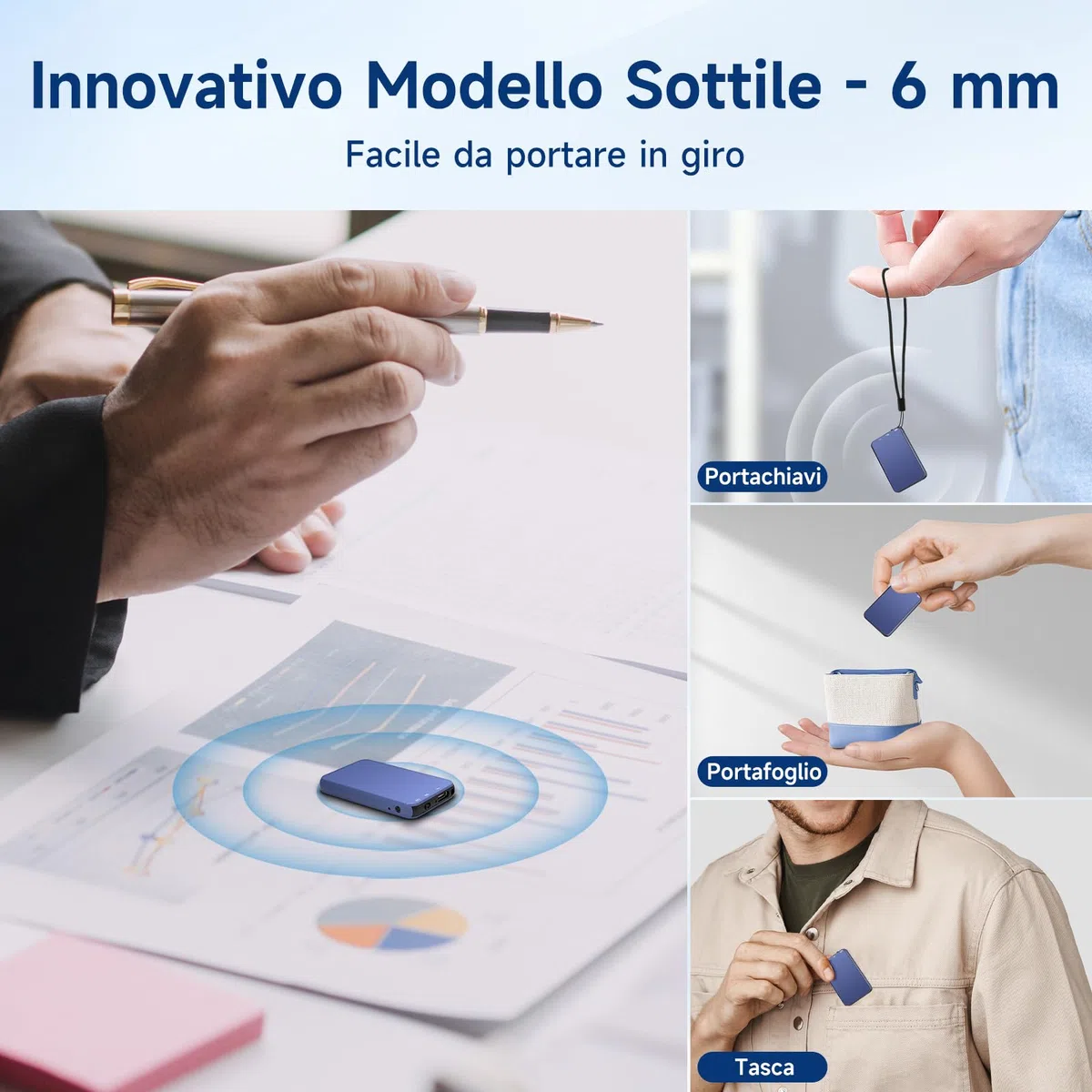 64GB Mini Registratore Vocale, Vormooi Registratore Vocale Portatile con Attivazione Vocale, Rregistratore Vocale Professionale con Registrazione One Touch per Lezioni Interviste Riunioni