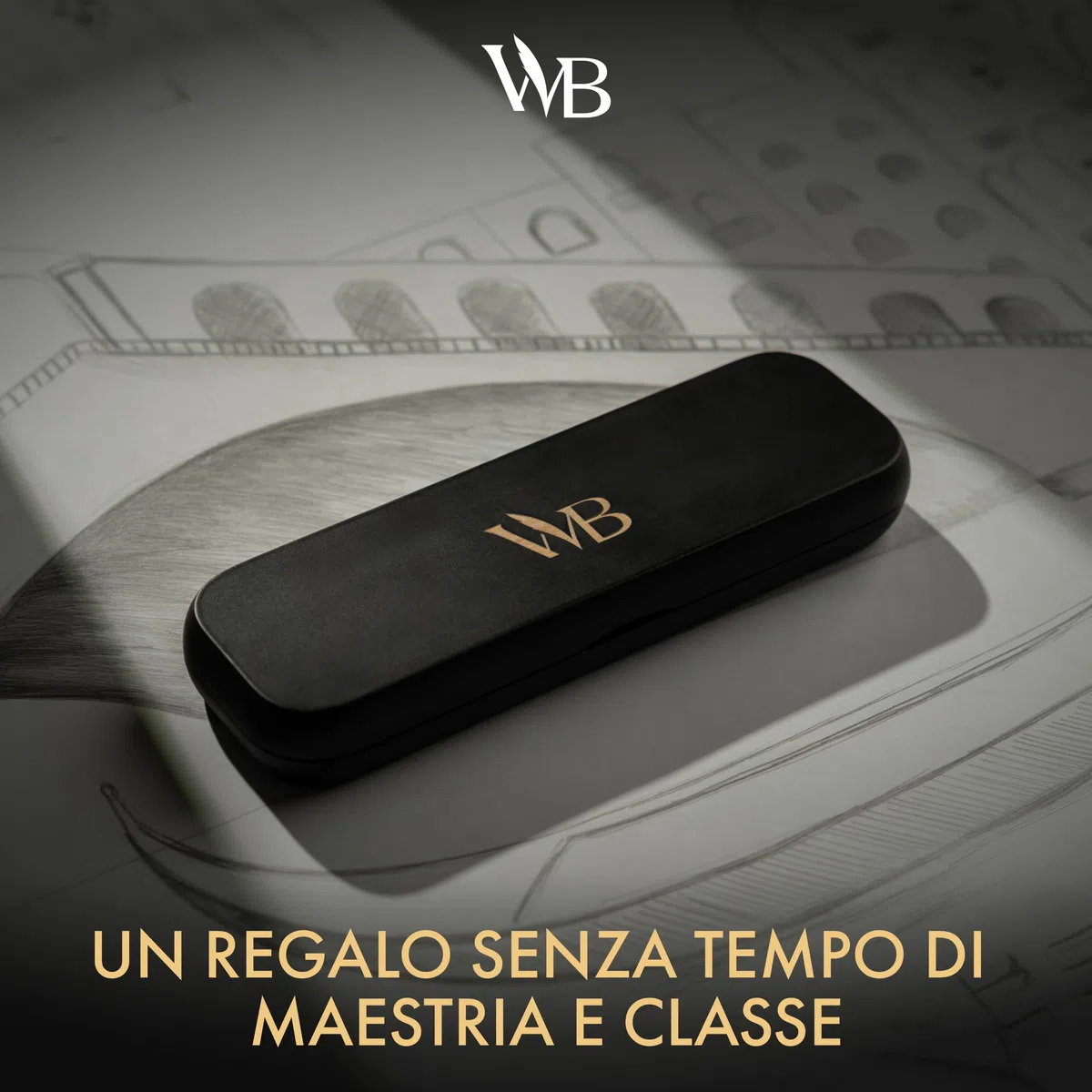 Wordsworth & Black Set Matita a Scatto Bambù 0,7mm – Meccanismo Rotazione – Scrittura e Disegno Professionale – 20 Mine HB, Confezione Regalo [Legno Nero]