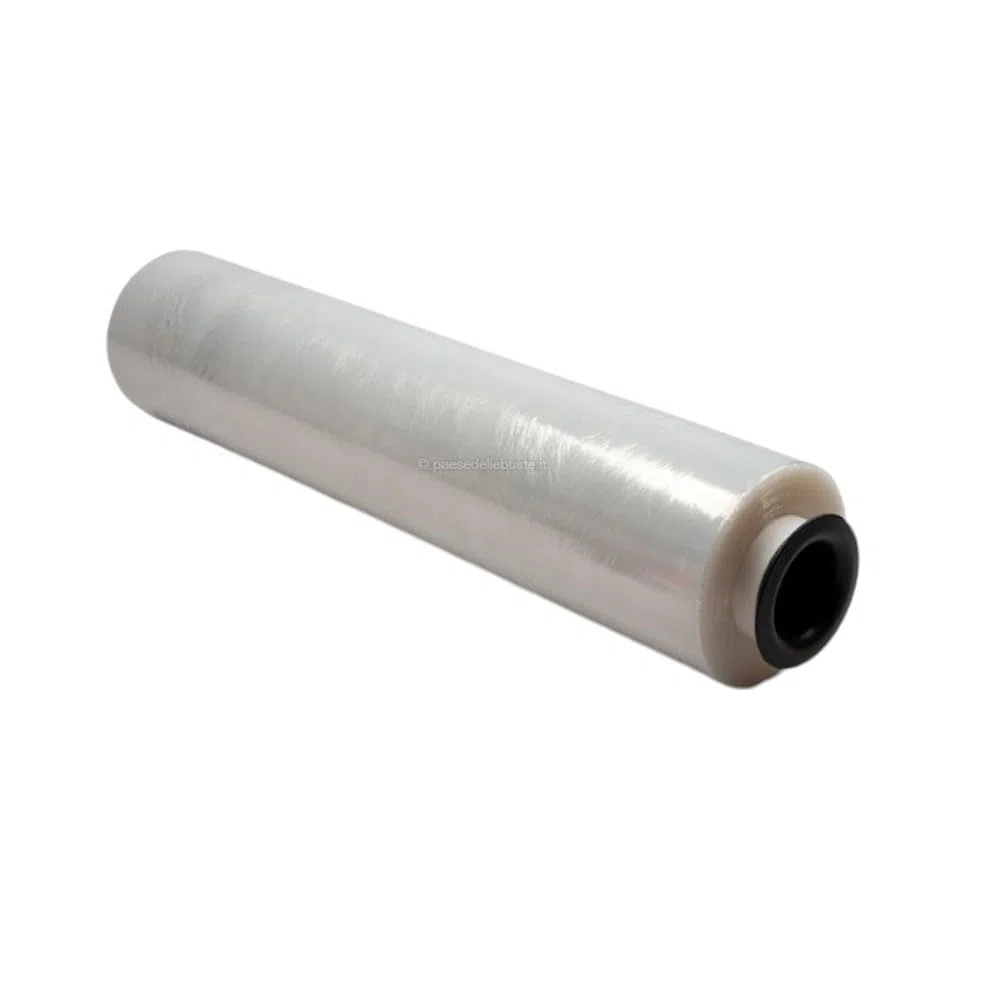 6 pellicole da imballaggio, film estensibile manuale 2,2kg, nastro per spedizioni, trasporto pedane estensibile (Bianco)