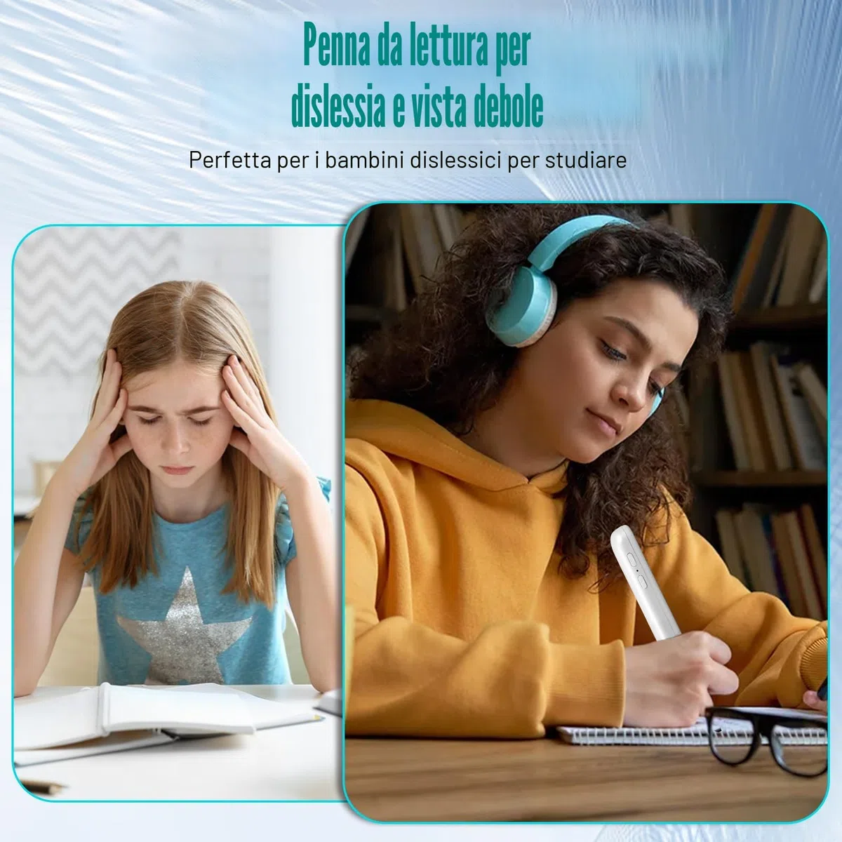 Penna Scanner Traduttore con OCR - Traduzione Istantanea 142 Lingue, Touchscreen LCD, Offline/Speech-to-Text, Ideale per Dislessia, Studio/Viaggi (Bianco)