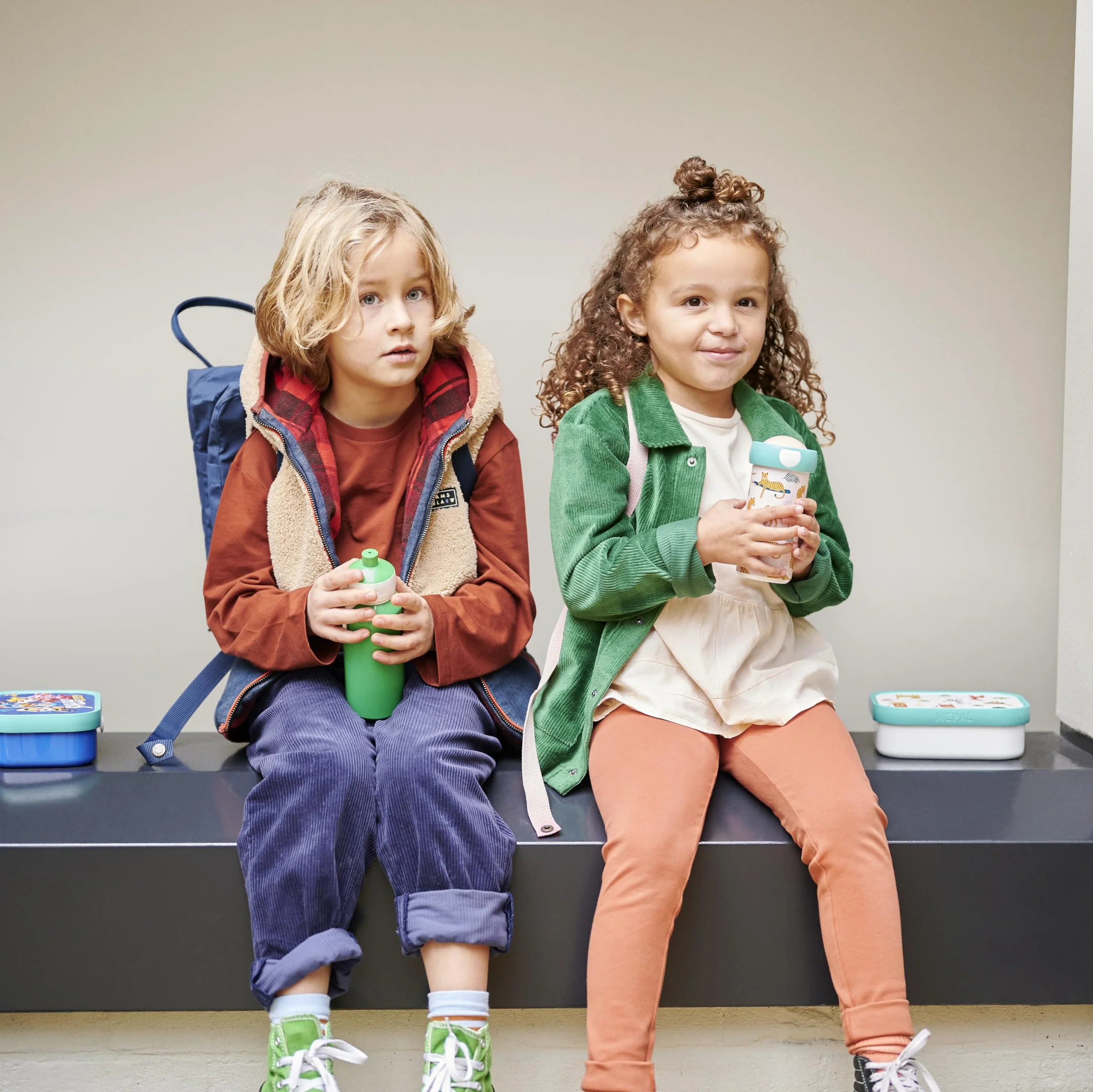 Mepal - Pranzo Set Campus - Spiderman Lunch Set con Pop-up Drink Bottle & Lunch Box - BPA -Free - 400 ml + 750 ml