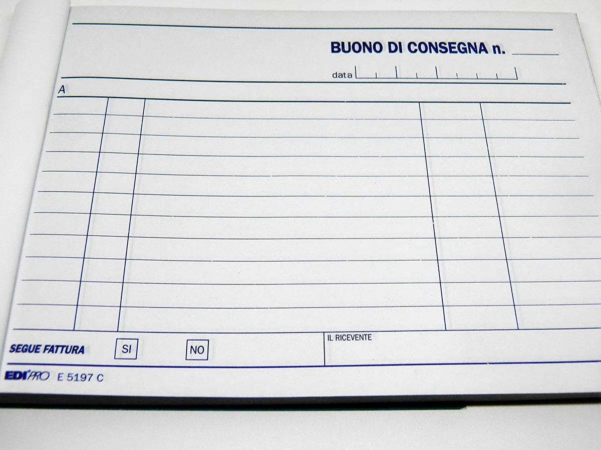 Confezione da 20 - Blocco buoni di consegna 50/50 12x17,5cm ric e5197c