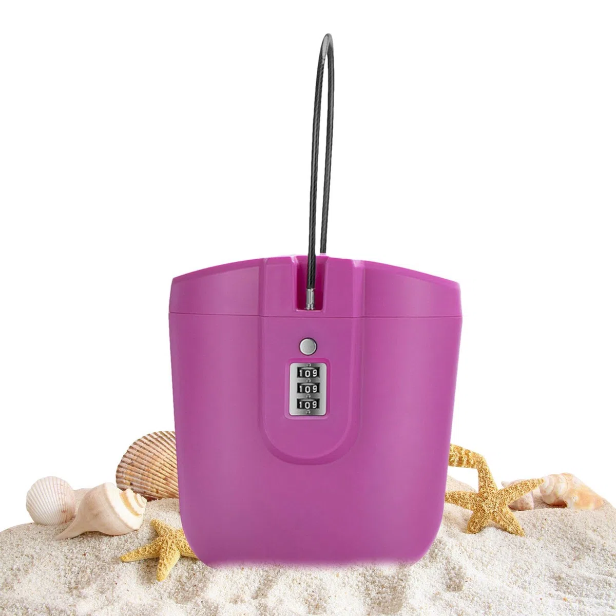 Scatola con lucchetto da spiaggia, portatile, custodia di sicurezza per spiaggia, 2 l, grande capacità per viaggi, cassaforte da spiaggia, agente immobiliare, oggetti personali, cassaforte da viaggio
