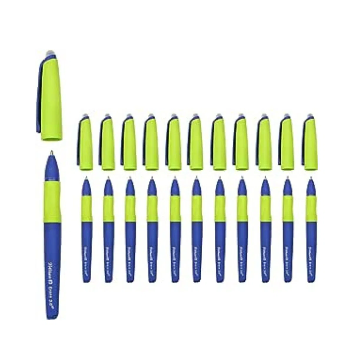 Pelikan Erase 2.0, Penna Roller Cancellabile Ergonomica, Inchiostro Blu, per Destrimani e Mancini, per la Scuola, Refill Blu Incluso, Ricaricabile, 12 Pezzi