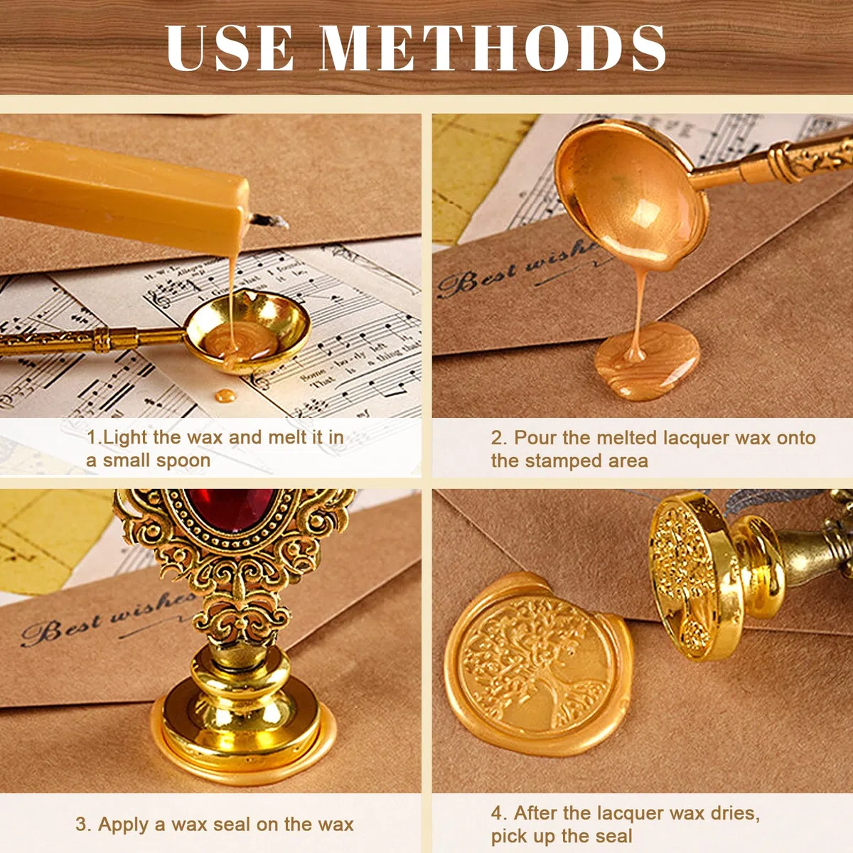 Set Inchiostro Penna Piuma,Penna a Immersione,Penna Calligrafica con Penna D'oca e Pennas di Legno,5 Pennini Ricambio,Portapenne,Timbro Sigillo,Inchiostro,Set di Scrittura per Idee Regalo