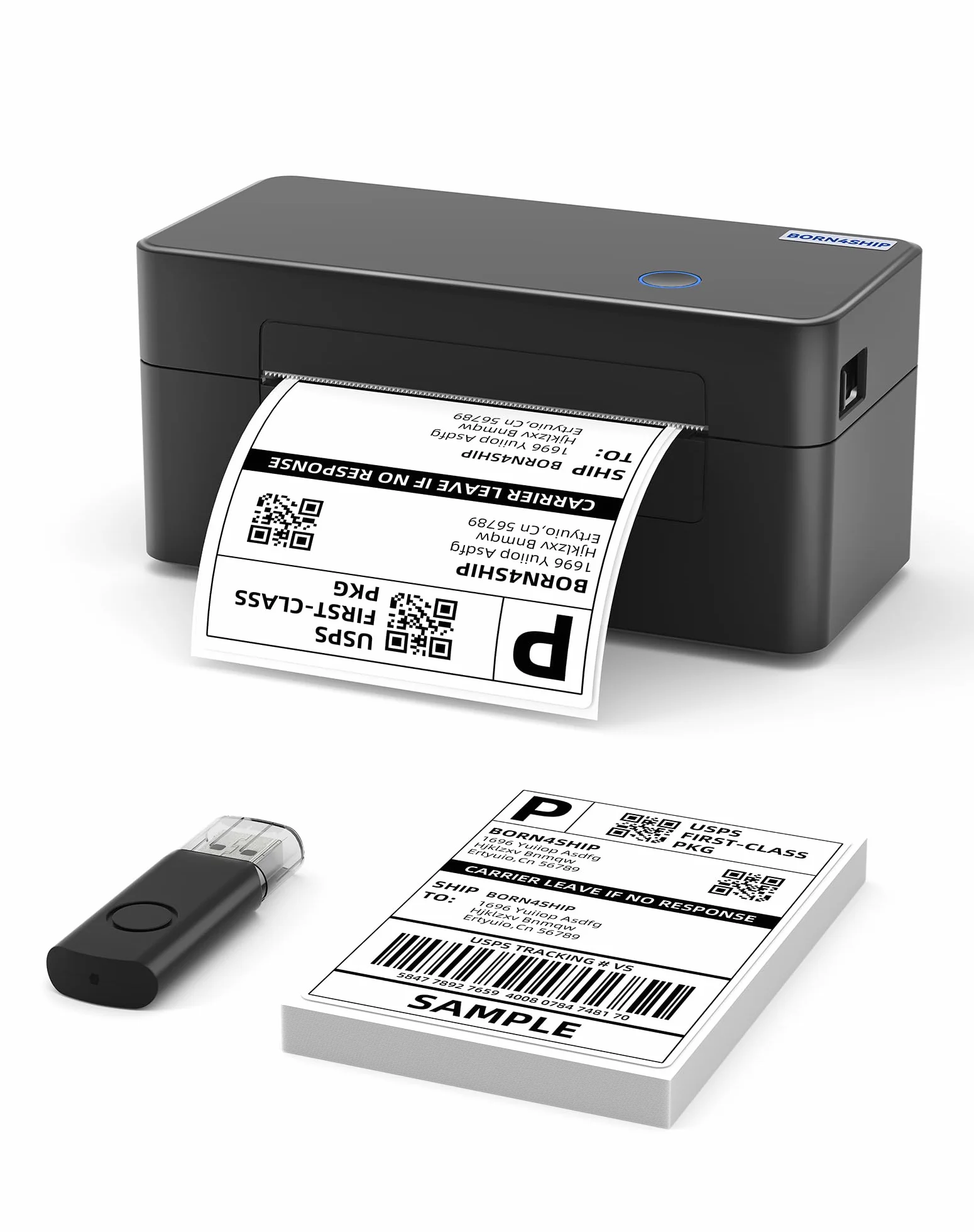 Stampante per Etichette Termica 4x6 USB per Spedizioni, Compatibile con Etsy, Amazon, Adatta per Piccole Imprese di Trasporto (solo Connessione USB)
