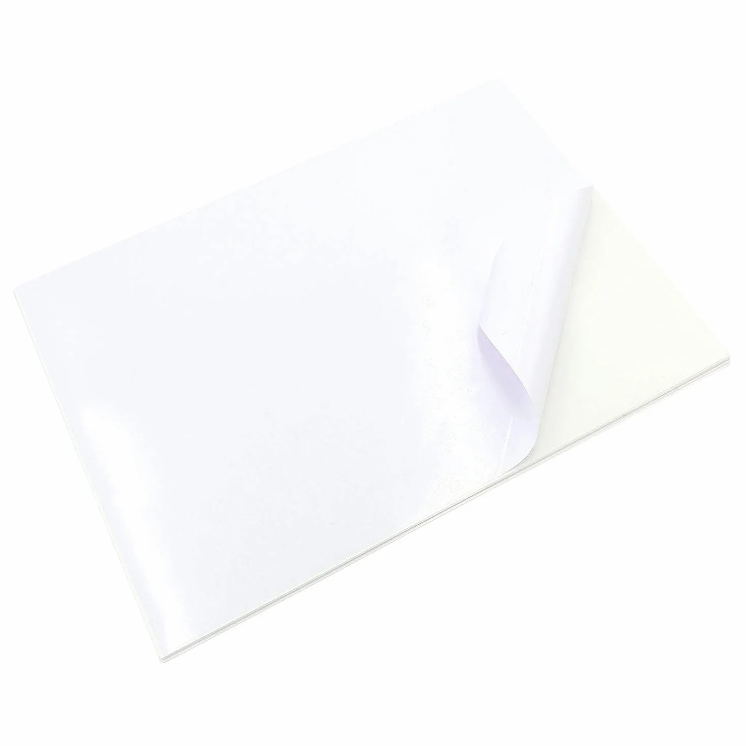 Evergreen Goods Ltd 50 fogli di adesivi Carta da stampa A4 impermeabile e autoadesiva Vinile PVC bianco lucido per stampanti a getto d'inchiostro Ideale per etichettatura e progetti creativi