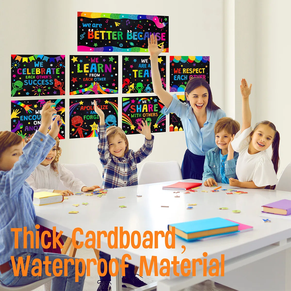 SpriteGru 10 Pezzi Poster per Scuola Decorazione Motivazionale We Are Better Banner Materna Primaria Media Superiore (30cm x 25cm)