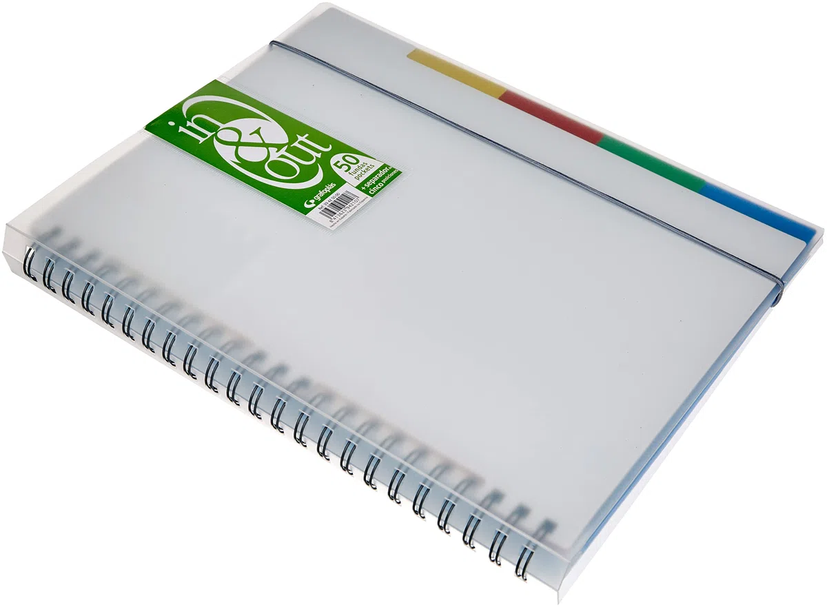 Grafoplas 39425000 - Cartella portadocumenti rimovibili, formato A4, trasparente, 50 buste