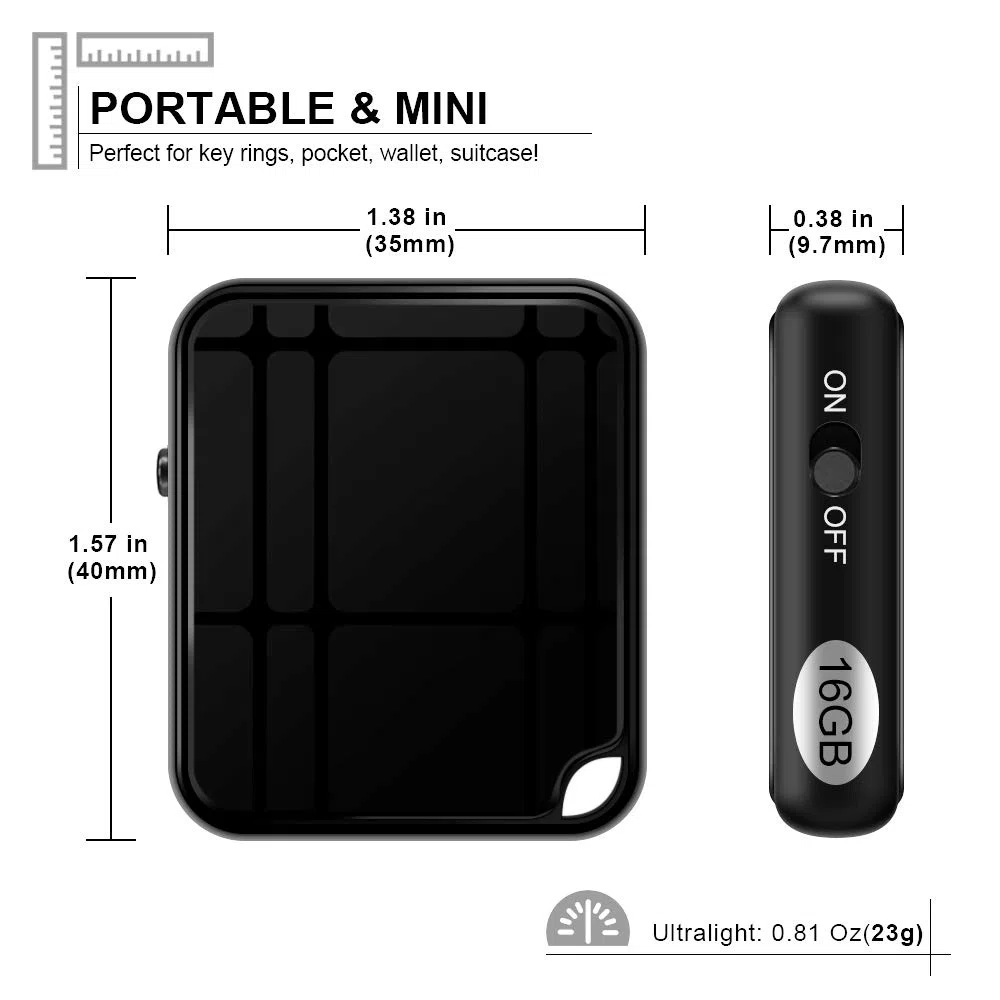 Registratore Vocale Professionale 16GB, Fino a 284 Ore di Registrazione, Attivazione Vocale, Riproduzione MP3, Compatto per Lezioni, Riunioni e Interviste