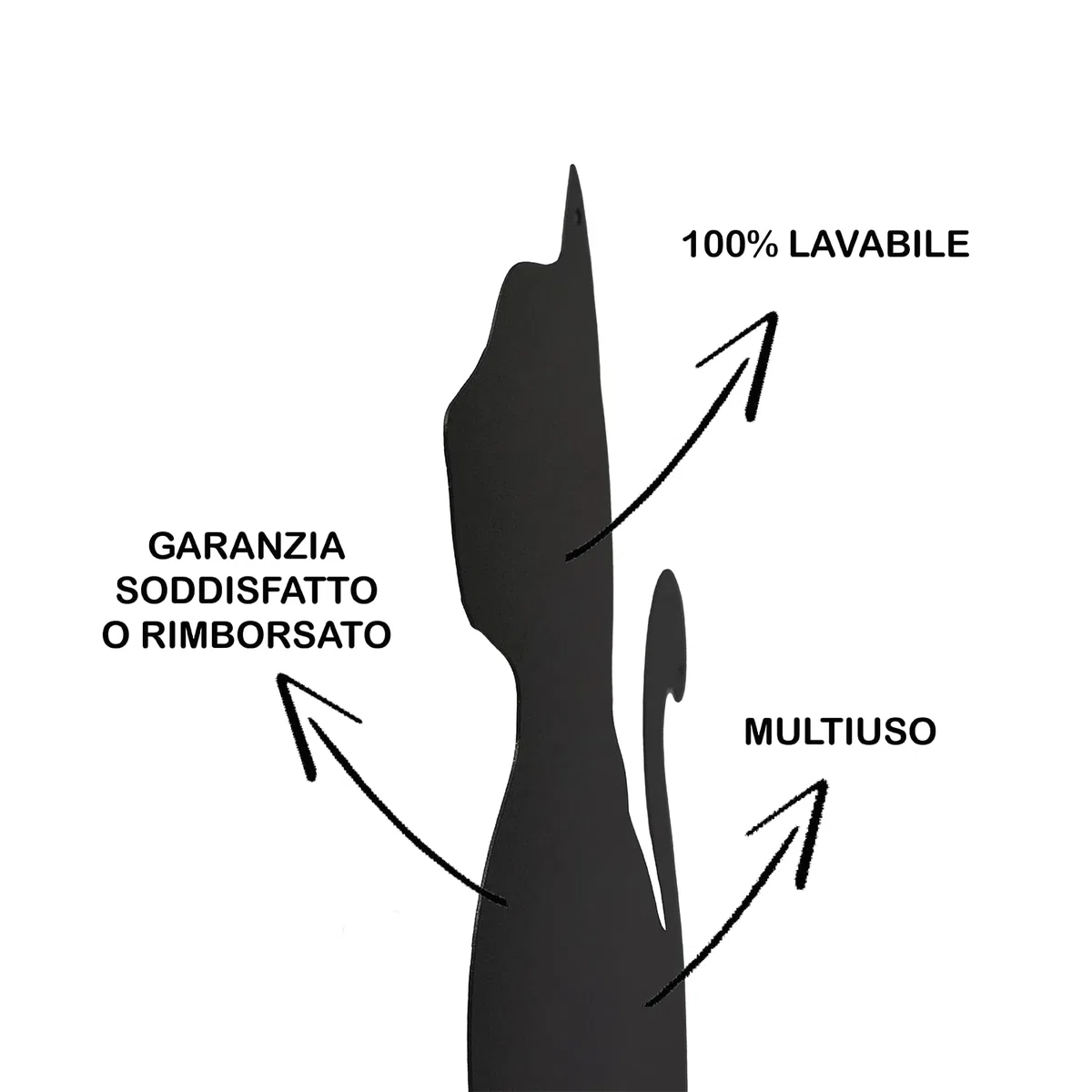 Lavagne Magnetiche di Design Antracite - Lavagna Magnetica Metallica Calamitata Grande da appendere al Muro - per Acciaio Scrivibile con Gessetti - A Forma di Gatto 56x38x0,10 cm