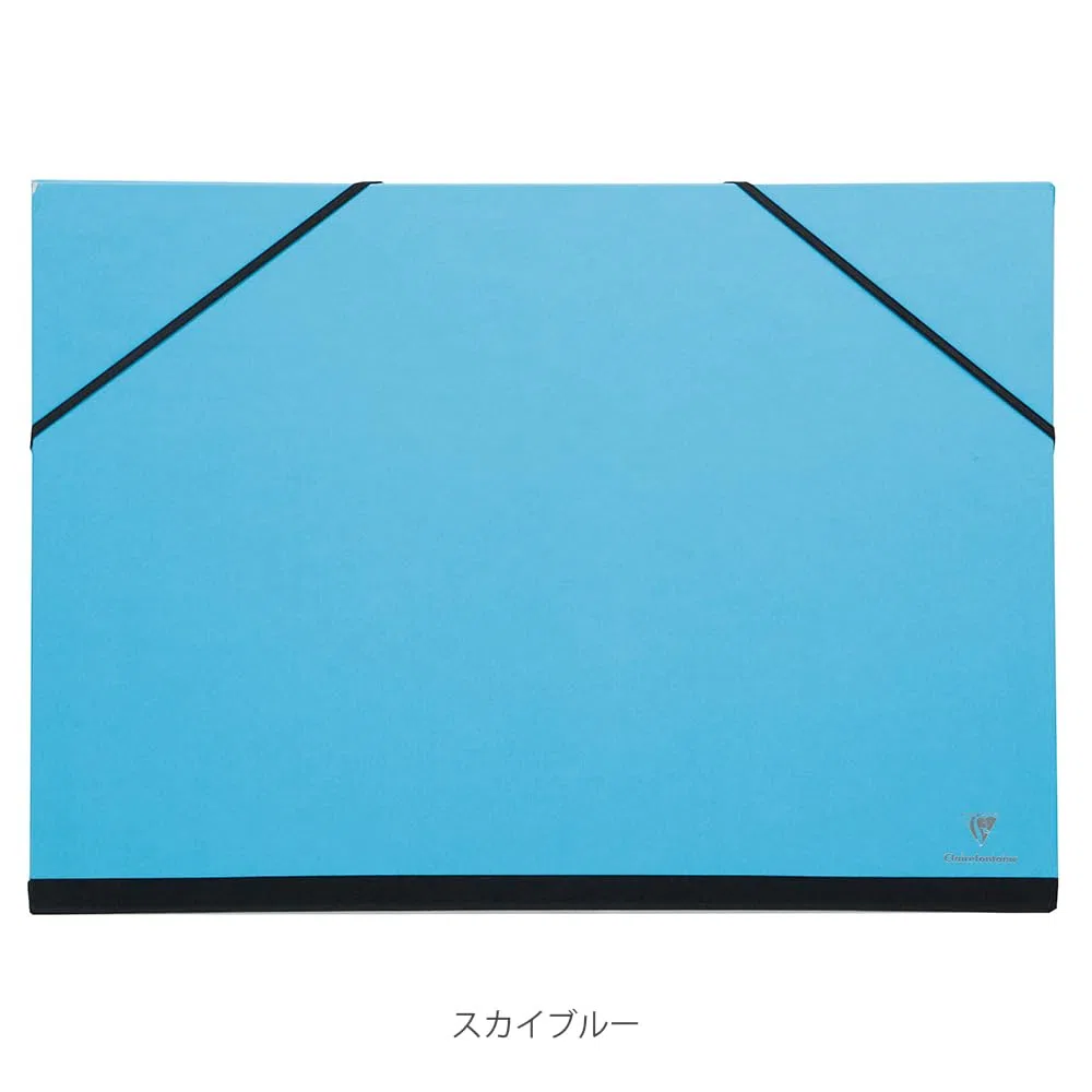 Clairefontaine 144707C - Cartella Portadisegni chiusura con elastico 37x52 cm, Turchese