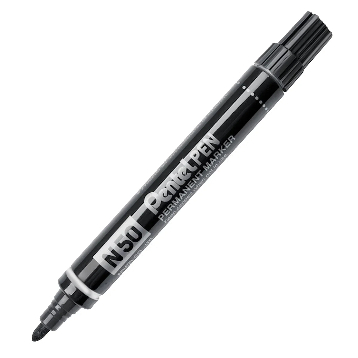 Pentel N50 - Pennarello indelebile a punta tonda - 1 di ogni colore - Confezione da 8
