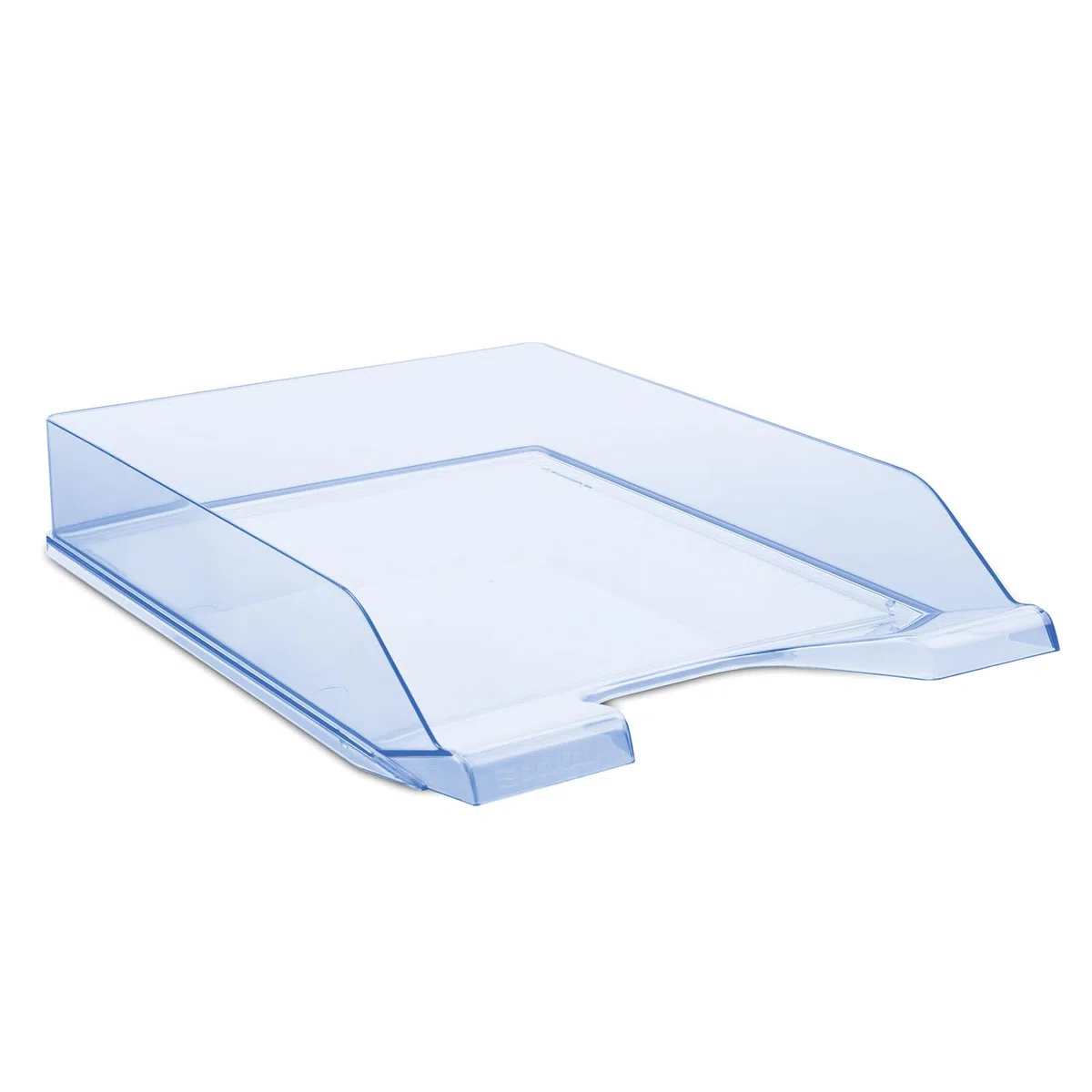 DONAU Vassoio portalettere standard, trasparente, blu, confezione da 6 – A4 / vassoio per lettere moderno e impilabile/trasparente/trasparente/vassoio da scrivania/polistirolo