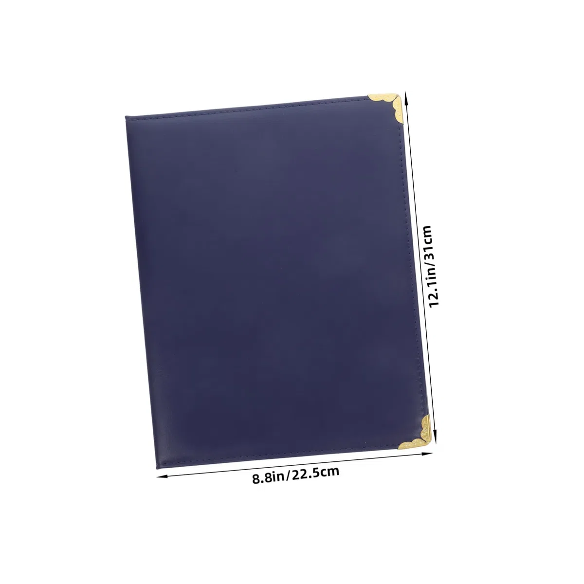 Copertina per Certificati e Premi in Pelle Pu Blu, Protezione Portatile Elegante per Documenti A3, per Presentazioni e Zaini