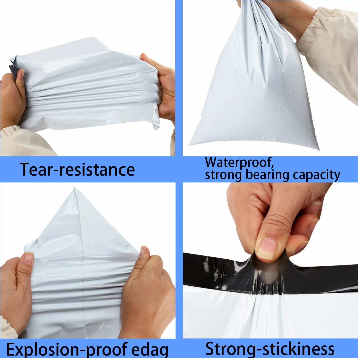 newlng Buste per Spedizioni Grandi 32X45cm 100Pezzi Opaco e Resistente allo Strappo con Strisce Autoadesive Buste Spedizione Vinted Logistica Tessile Borse di Trasporto Bianco