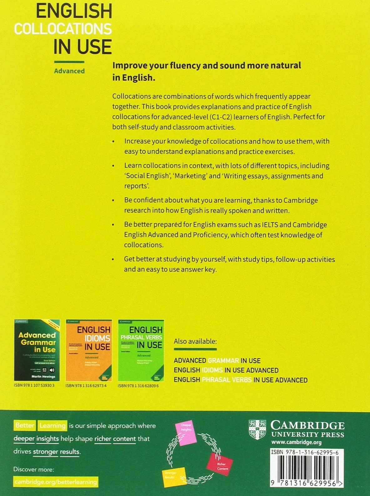 English Collocations in Use Advanced Book with Answers: How Words Work Together for Fluent and Natural English [Lingua inglese]