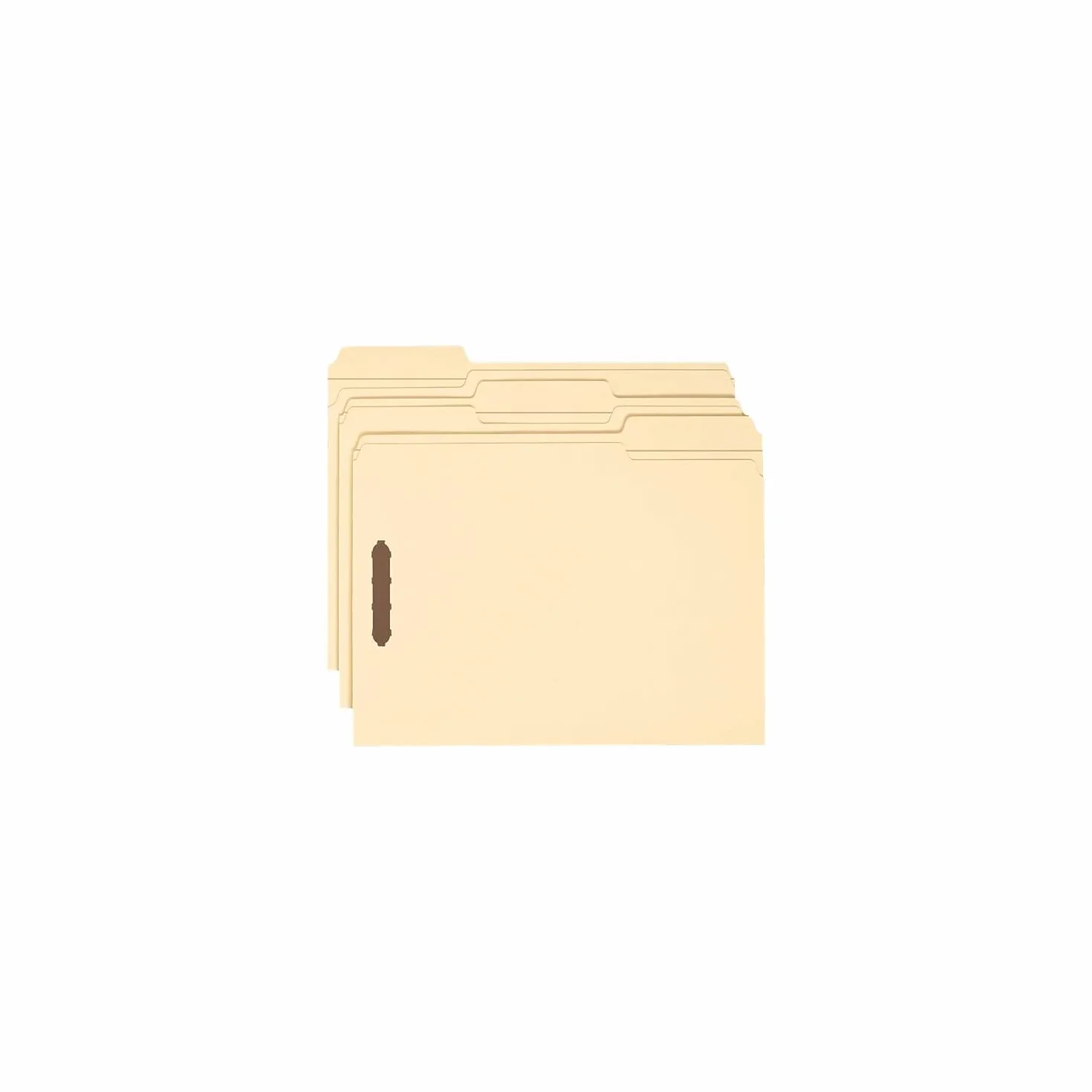 Smead Fastener Heavy-Duty file Folder, 2 Fasteners, 1/3-cut Tab, Letter size, Manila, 50 per box (14600)