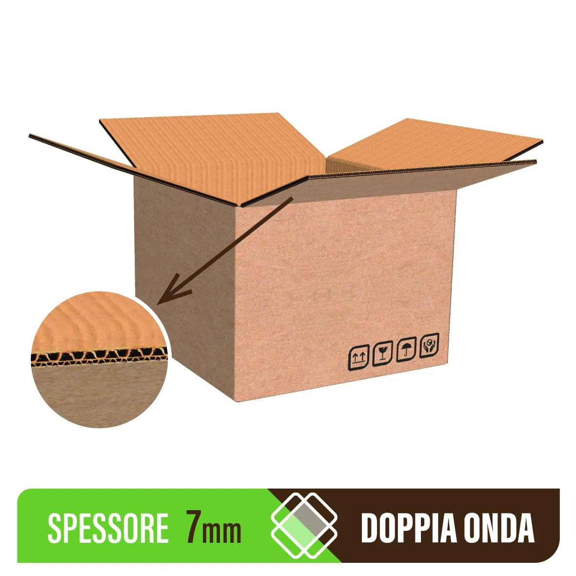 LA MIA SCATOLA - Scatole di Cartone Doppia Onda, 50x30x35 cm, Confezione da 15 Pezzi, Resistenti per Trasloco e Imballaggio FSC® MIX CERT. SGSCH-COC-090125